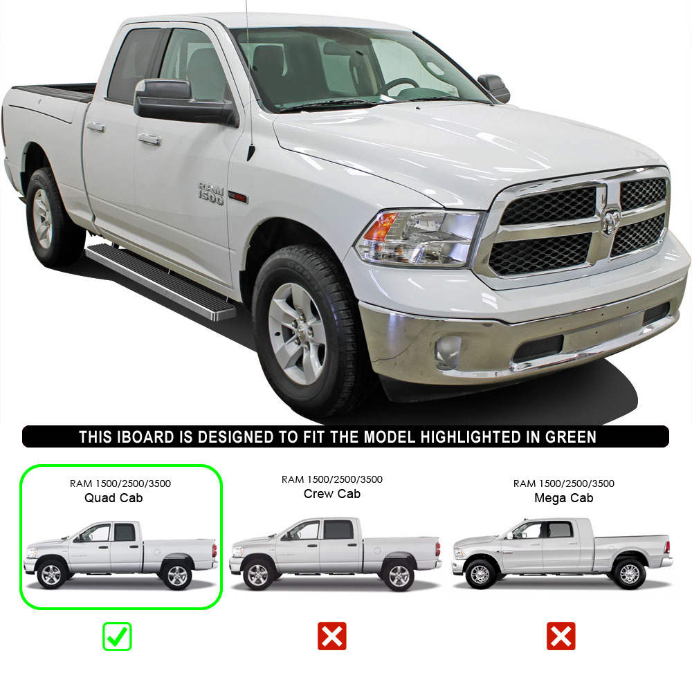 5 Iboard Running Boards Fit 09 17 Dodge Ram 1500 Quad Cab Ebay 8482