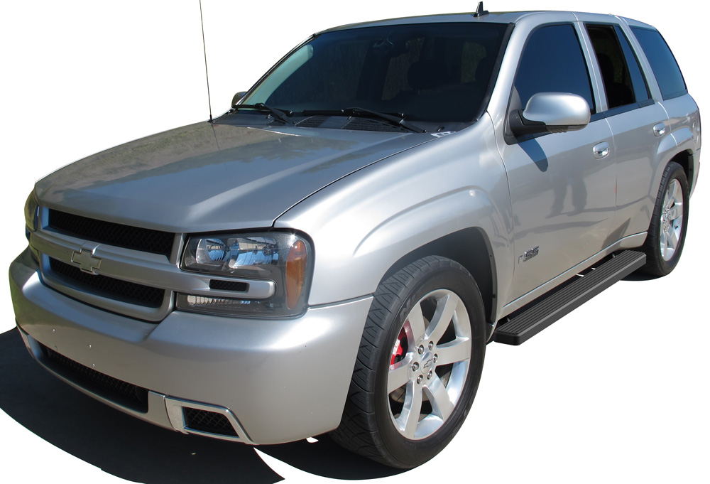 Black 4" iBoard Running Boards Fit 0209 Chevy Trailblazer/GMC Envoy eBay