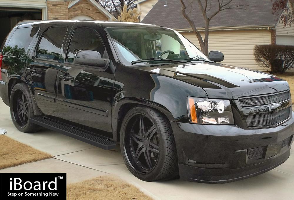Matte Black 5" iBoard Running Boards 0014 Chevy Suburban/GMC Yukon XL