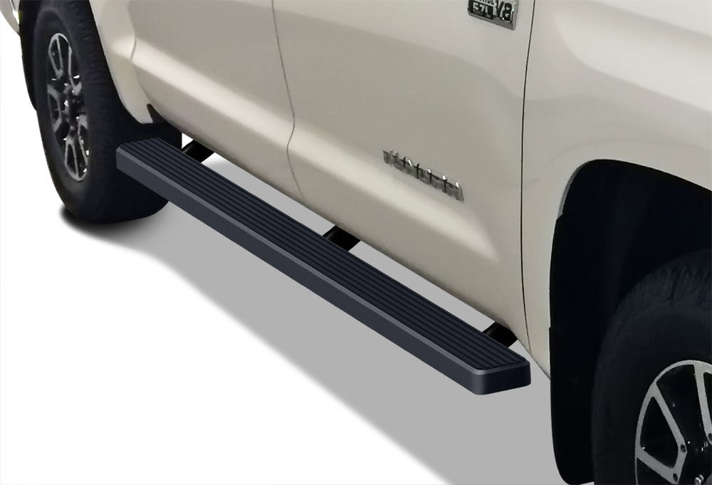 IBoard Running Boards 4 Matte Black Fit 07 17 Toyota Tundra CrewMax