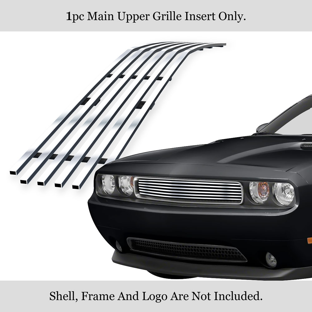 Fits 20092014 Dodge Challenger Main Upper Stainless Chrome Billet