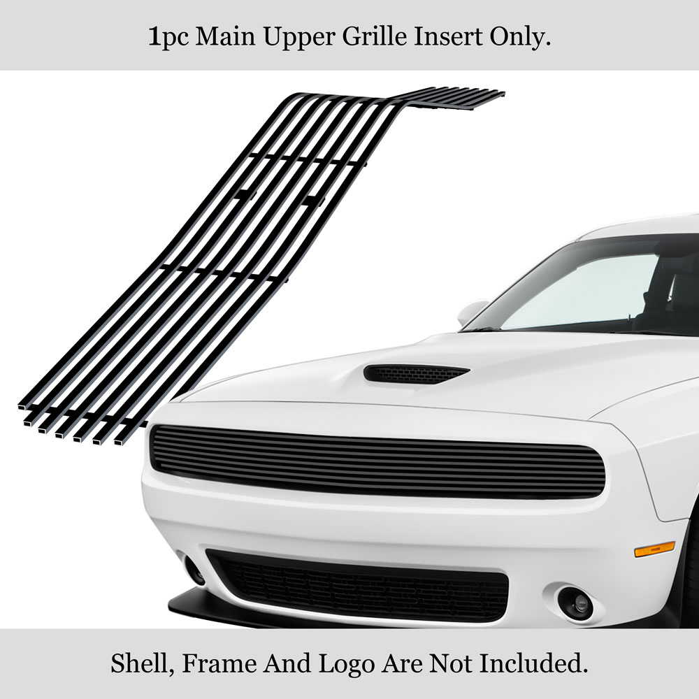 Fits 2009 2014 Dodge Challenger Phantom Black Stainless Steel Billet