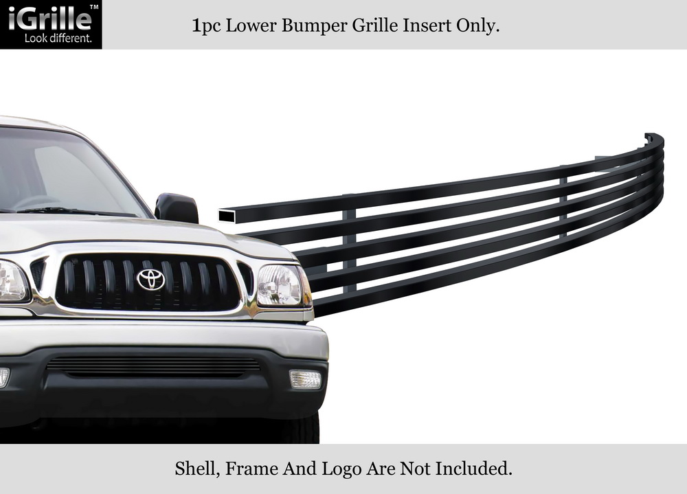 Fits 2001-2004 Toyota Tacoma Black Bumper Stainless Steel Billet Grille | eBay