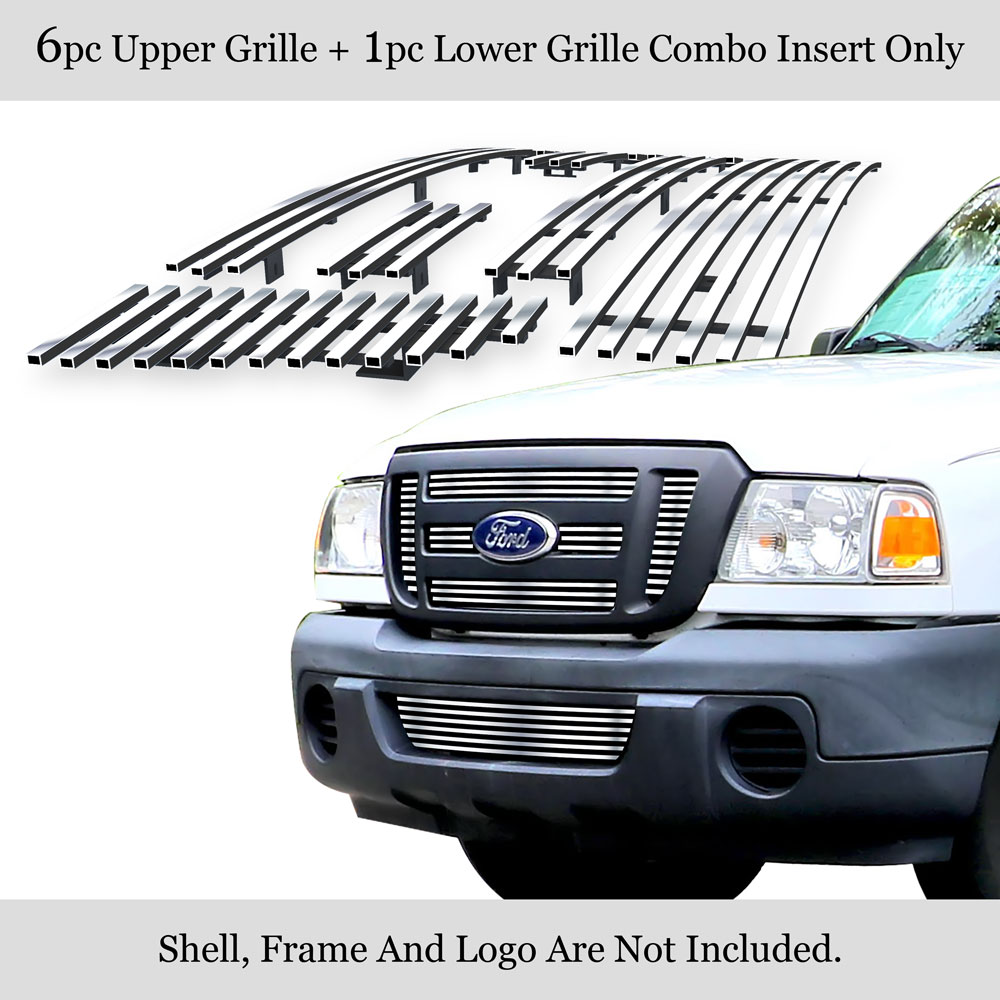 Fits 06-11 2011 Ford Ranger FX4/XL/XLT Billet Grille Combo | eBay