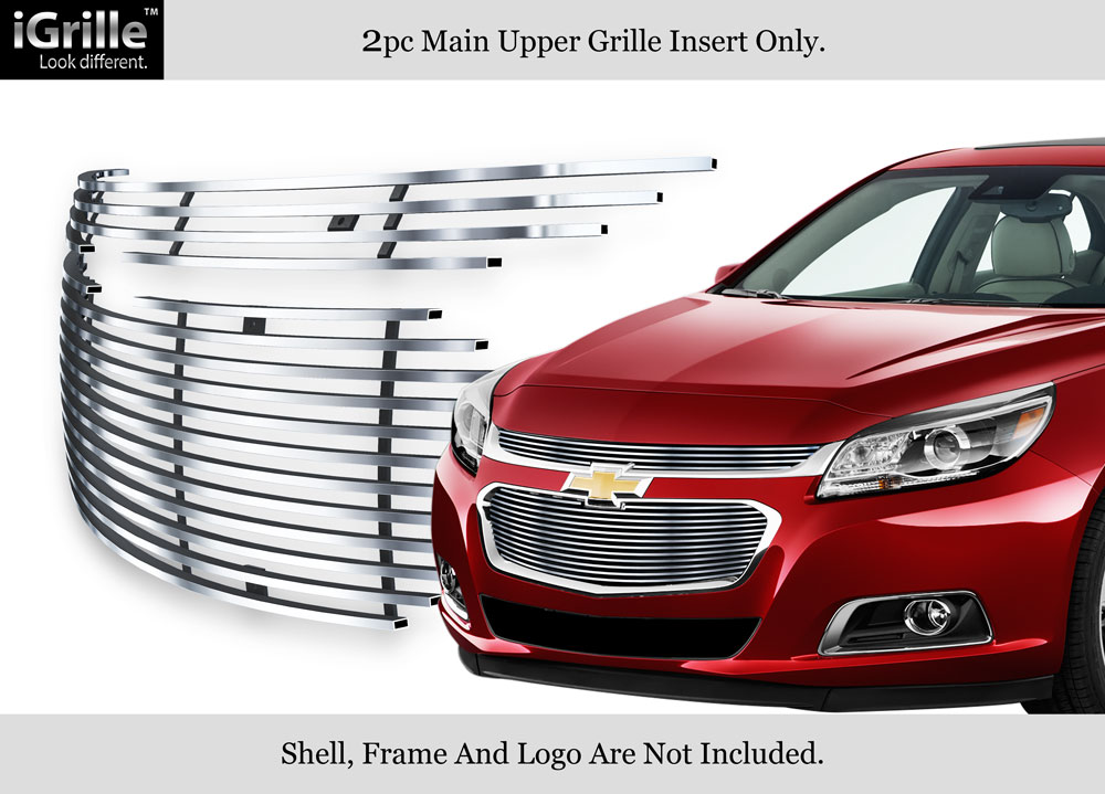 Fits 2014-2015 Chevy Malibu Main Upper Stainless Steel Billet Grille