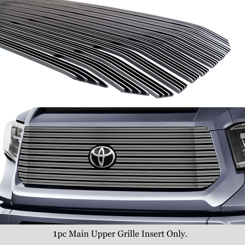 Fits 2018 2021 Toyota Tundra W Front Sensor Tss Upper Chrome Wide Billet Grille Ebay