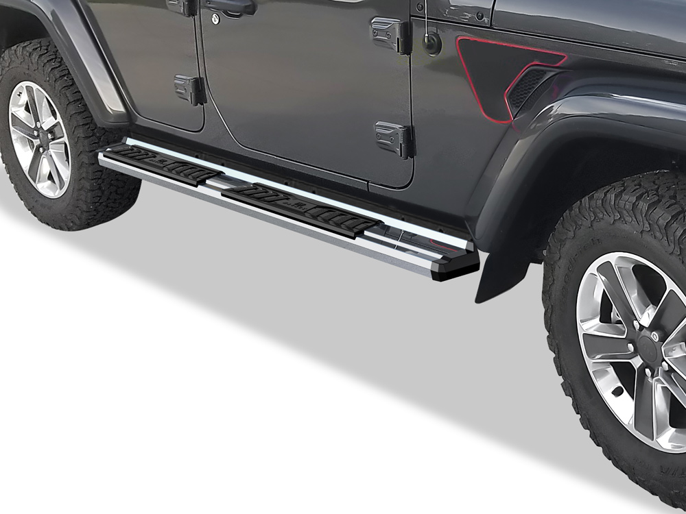 Chrome Nerf Bar Steps For 18-23 Jeep Wrangler JL 4Dr | eBay