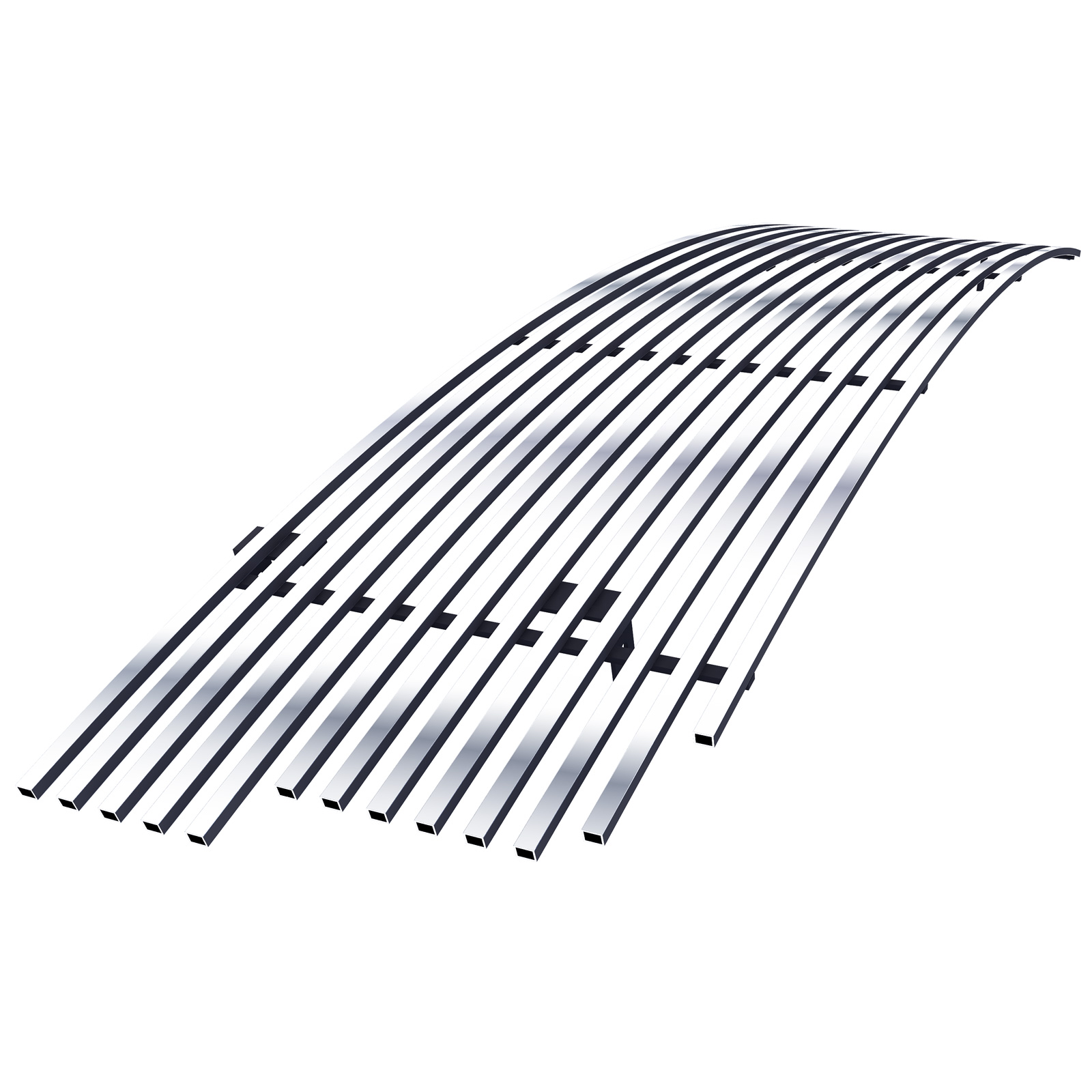 APS 1999-2002 Ford Expedition 2WD Black Stainless Steel Billet Grille 8x6 Horizontal Billet