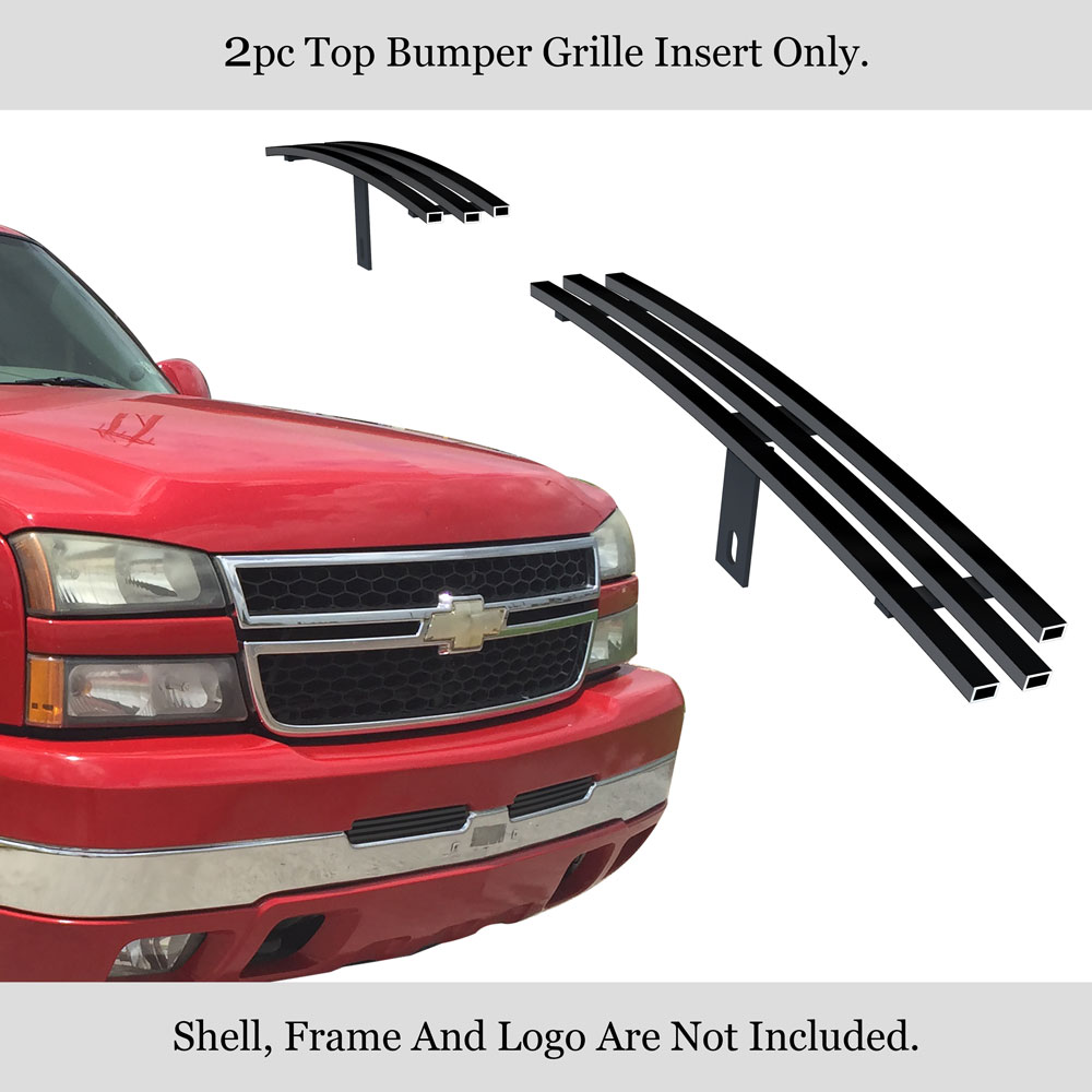 Fits 0306 Chevy Silverado 1500/2500 Black Air Dam Billet Grille eBay