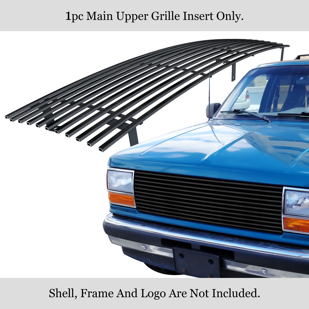 Fits 1989-1992 Ford Ranger/90-94 Explorer Upper Stainless Black Billet