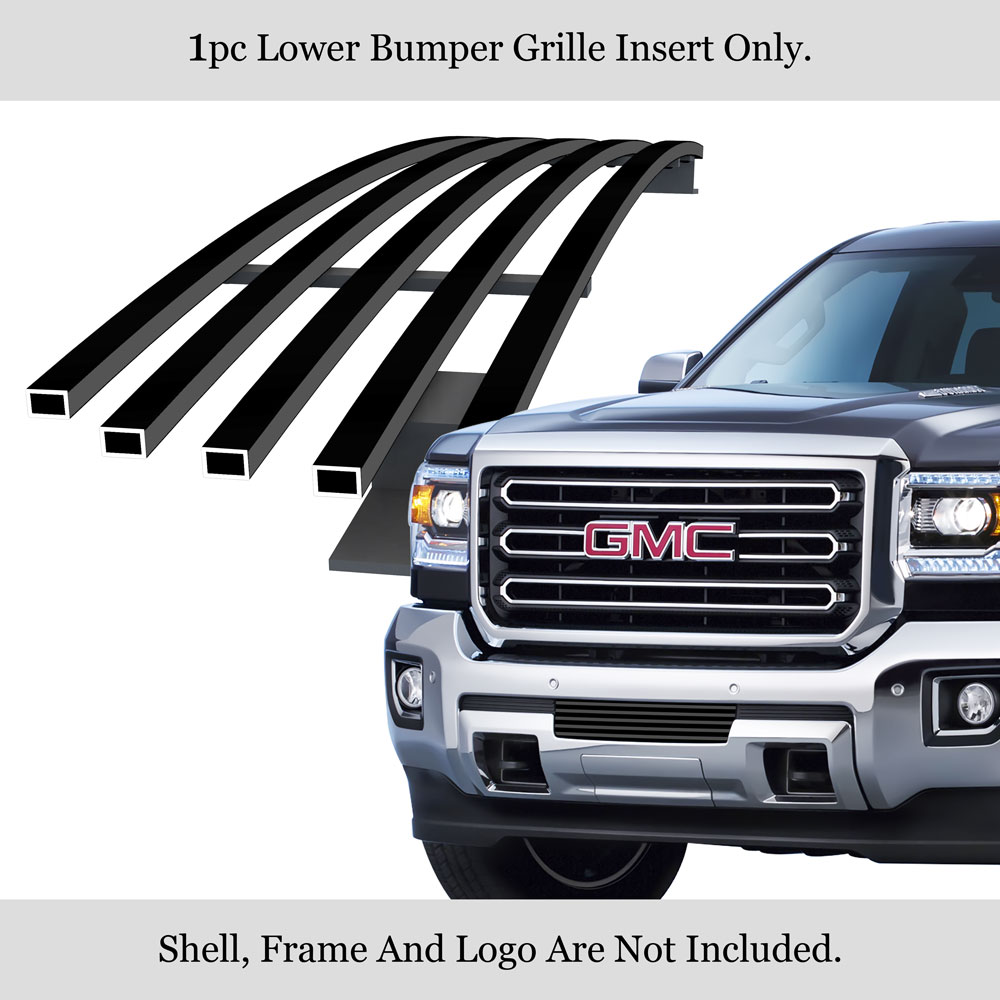 Fits 2015-2019 GMC Sierra 2500/3500 Bumper Stainless Steel Black Billet