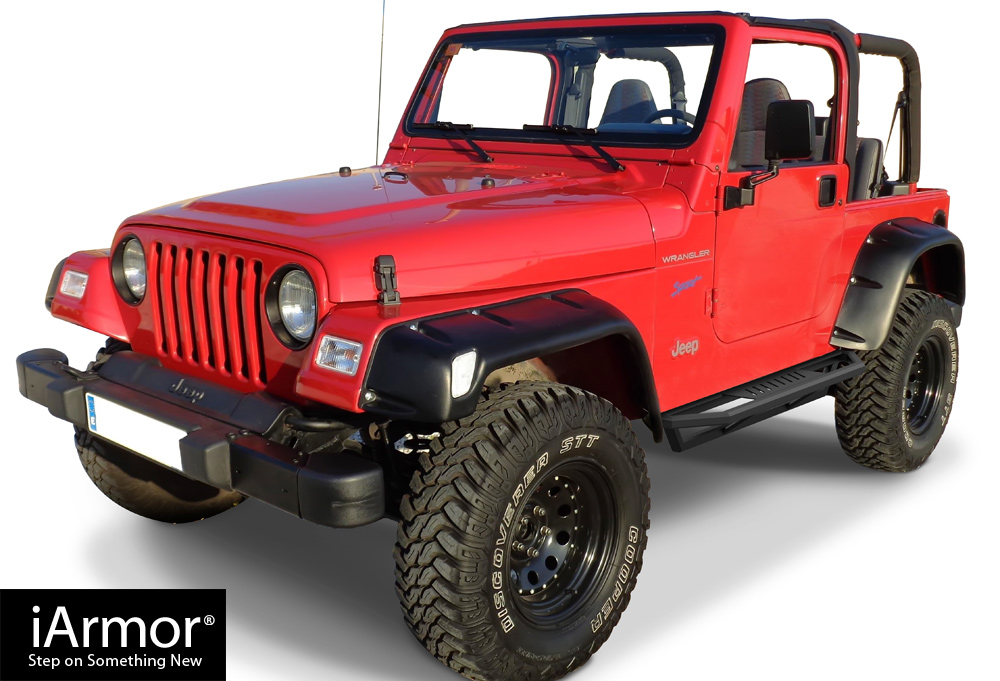 OffRoad Side Steps Armor Fit 8706 Jeep Wrangler TJ/YJ 2Dr eBay